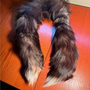 Vintage silver fox fur boa
